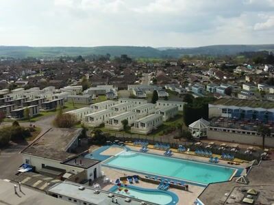 Swimming pool and caravan park
