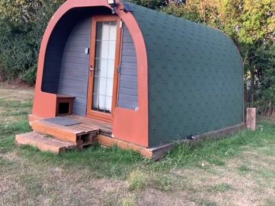 Extérieur du pod de glamping