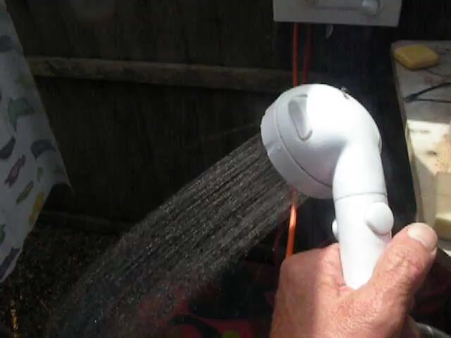 Using the shower head
