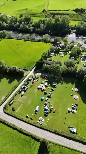 Ariel shot of the campsite