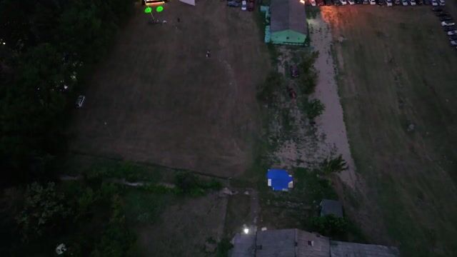 Aerial view at night